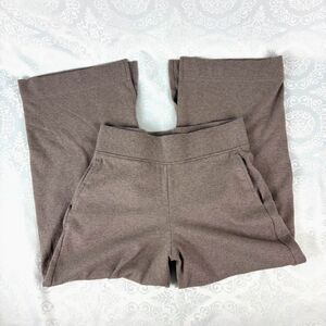 Pact Airplane Wide Leg Deep Taupe Sweatpants Yoga Organic Cotton Size Small